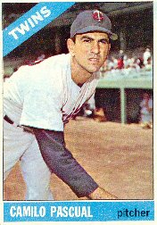 1966 Topps Baseball Cards      305     Camilo Pascual